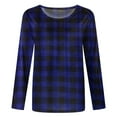 thumbnail image 5 of Patlollav Womens Print Pullover Round-Neck 3/4 Sleeve T-Shirt Tops, 5 of 6