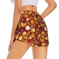 thumbnail image 3 of Disketp Almond Nuts Print Women's Shorts Workout Shorts for Athletic Gym Running Shorts with Phone Pockets Medium, 3 of 8