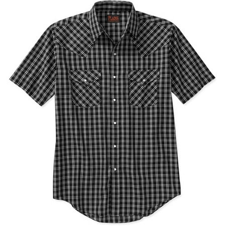 Plains - Men's Short Sleeve Western Shirt - Walmart.com