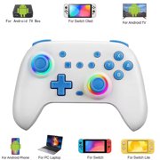 Oilsky 028 Wireless Gaming Controller Compatible with PC,iOS,and Android, Gamepad PC Joystick Gamepad Controller with Turbo Booster -White