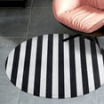 thumbnail image 4 of Black And White Striped Round Area Rugs for Bedroom Living Room, 4FT Soft Comfy Indoor Circle Carpets, Carpet Home Decor Floor Mat, 4 of 6
