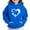 Blue, variant on Affordable Girls' Hoodie, Heart Graphic Fleece Sweatshirt, Long Sleeve Pullover, Winter Kids Fashion, Camp Gifts, Camisas para Niñas, Budget Friendly 5 14T Size Red 11 Years