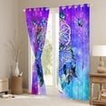 thumbnail image 3 of Erosebridal Dream Catcher Blackout Curtains,Feather Mandala Butterfly Curtains & Drapes for Women,Teal Purple Tie Dye Starry Sky Window Curtains,Boho Dreamcatcher Window Treatments, 3 of 6