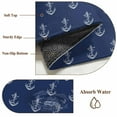 thumbnail image 2 of Navy Blue Anchor Round Rug 5ft Washable Circle Kitchen Rugs Non Slip Nautical Coastal Summer Ocean Ship Large Area Rug Indoor Floor Carpet for Bedroom Living Room Home Office Dining Room Nursery, 2 of 8