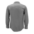 thumbnail image 2 of Men’s Casual Western Pearl Snap Button Down Long Sleeve Cowboy Dress Shirt (Light Gray, 4XL), 2 of 3
