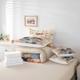 thumbnail image 4 of YST 7 Piece Butterfly Dragon Twin Bedding Set,Lotus Leaf Flower Bed in a Bag with Sheets,Nature Theme Floral Bed Set Rustic Country Style Bed Comforter Set with Fitted Sheet,Flat Sheet, 4 of 5