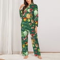 thumbnail image 2 of Pajamas for Women Set - Vegan Comfy Long Sleeve Button Up Pajama Sets for Women 2 Piece, Soft Sleepwear Nightwear Pjs Lounge Sets for Women with Pockets, 2 of 6