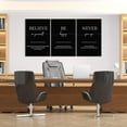 thumbnail image 3 of 3 Pieces Believe in Yourself Motivational Canvas Wall Art Be Happy Positive Quotes Wall Art Never Give Up Inspirational Poster for Classroom Home Office Decor Easy to Hang (12''''Wx16''''Hx3), 3 of 6