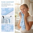 thumbnail image 3 of Unique Bargains Soft Absorbent Cotton Floral Print Washcloths Blue 6pk, 3 of 7