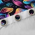thumbnail image 4 of Feelyou Neon Dreamy Mushroom Black Out Curtains, Jungle Plant Botanical Curtains Pack of 2 (42x63 Each), Teen Boy Girl Kid Bedroom Curtains, Black Out Curtains Decor, 4 of 6