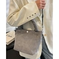 thumbnail image 2 of JUYGO Tote Bag Women Small Corduroy Satchel Bag Casual Fuzzy Handbag Crossbody Bag Trendy Shoulder Bag, 2 of 6