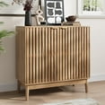thumbnail image 4 of Smart FENDEE Kitchen Buffet Cabinet with Adjustable Shelf, Wood Coffee Bar Cabinet,Set of 2,Natural, 4 of 7
