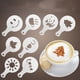 thumbnail image 5 of Plantillas de decoración de café, 16 Uds., plantillas de plantilla para pastel, decoración, plantillas de café reutilizables, herramienta de espuma, plantillas de arte Latte, 5 of 5