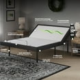 thumbnail image 3 of GhostBed Twin XL Adjustable Bed Base - Metal Frame, Charcoal Gray, Head/Foot Adjust, Massage, USB Ports, Wireless Remote, for Bedroom, 3 of 7
