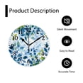 thumbnail image 4 of 12 Inch Wall Clock Battery Operated Silent Clock Decorative for Office, Kitchen, Outdoor, Living Room，Green Leaves and Floral Flowers Elegant, 4 of 4
