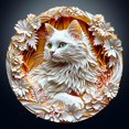 thumbnail image 1 of Puzle de madera Welsky con efecto visual 3D, gato blanco para adultos, 1 of 9