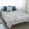 thumbnail image 4 of Farmhouse Flower Blanket Soft Cozy Warm Throw Blanket for Couch, Plush Fuzzy Flannel Fleece Blankets for Sofa, Botanical Vintage Light Blue Leaf Bed Blankets Lightweight Gifts for Women, 40"x50", 4 of 9