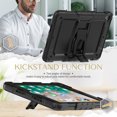 thumbnail image 3 of FJLBDE Case for iPad 6th / 5th Gen (2018 2017) / iPad Air 2 / iPad Pro 9.7 inch, Rugged Shockproof Tablet Cases Cover with Kickstand Shoulder Strap, Black, 3 of 7