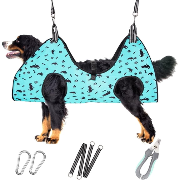 Dog Grooming Hammock - Pet Harness for Grooming Nail Trimming ( 120lb), Dog Sling for Nail Clipping, Dog Hanging Holder for Cutting Nail with Nail Clippers