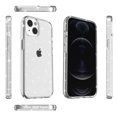 thumbnail image 4 of Glitter Clear Case for iPhone 14 Plus, Shining Sparkle Bling Military Grade Soft TPU Anti-Scratch Shockproof Cover Full Coverage Non-Yellowing Non-Slip Translucent Slim Lightweight Case, White, 4 of 7