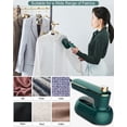 thumbnail image 5 of Portable Travel Iron for Clothes, Mini Handheld Steam Iron with 180° Rotating Handle, Fast Heating, Wet & Dry Ironing, Compact Folding Iron for Home & Travel (Green), 5 of 7