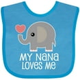 thumbnail image 3 of Inktastic Nana Loves Me for Grandkids Boys or Girls Baby Bib, 3 of 4