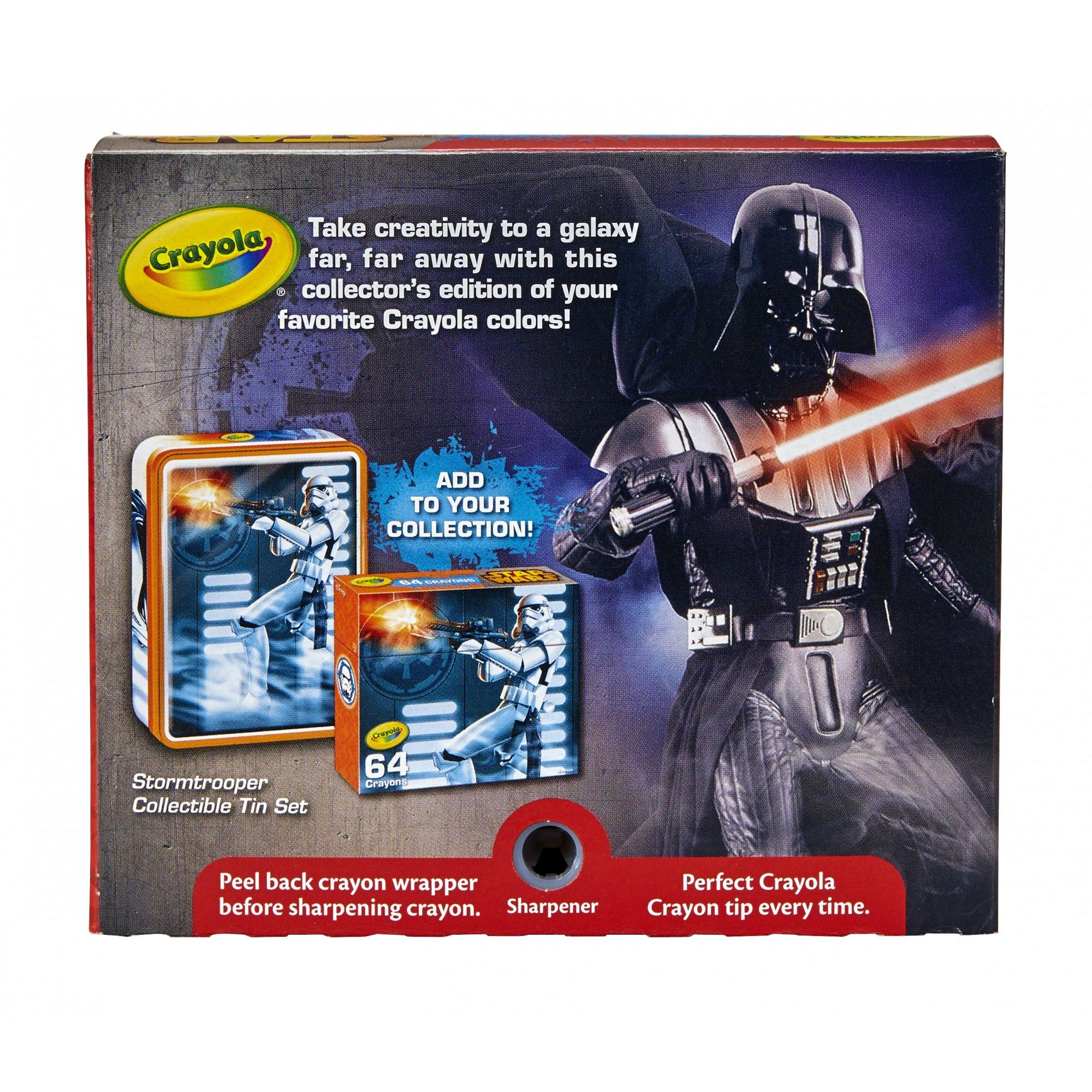 Crayola Star Wars 64 Count Limited Edition Crayons Collectible Crayon Tin, Darth Vader Gift