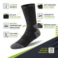 thumbnail image 2 of 5 Pairs Merino Wool Hiking Socks Warm Thermal Winter Cozy Cushioned Moisture Wicking Socks for Women & Men, 2 of 6