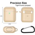 thumbnail image 4 of AirPods Case, Full Protective Silicone AirPods Accessories Cover Compatible with AirPods 1&2 Wireless and Wired Charging Case(Front LED Visible),Apricot, 4 of 8