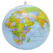 World Map Inflatable Beach Ball, Summer Pool Party Water Toy Ball Decor, Durable Inflatable Globe Ball for Beach Games and Outdoor Activities