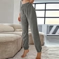 thumbnail image 4 of Summer Pants for Women Pants for Women Dressy Womens Comfy Casual Pajama Designer Wide Leg Yoga Trousers Leather Corduroy Small Sweatpants Fashion Womens Grey XL, 4 of 7