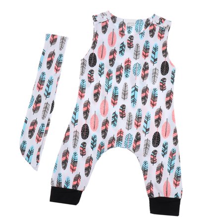 

Cute Baby Girls Strawberry Jumpsuit Headband -Pieces Romper Sleeveless 90cm