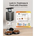 thumbnail image 2 of Tolobeve Automatic Cat Feeder for 2 Cats, 2-Way Splitter Timed Cat Dry Food Dispenser with 2 Bowls, 2 of 10