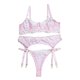 thumbnail image 1 of Gibobby Conjunto ropa interior mujer Conjunto de ropa interior de encaje para mujer, conjunto de ropa interior y ropa interior de encaje con correa(Rosa, CH), 1 of 5