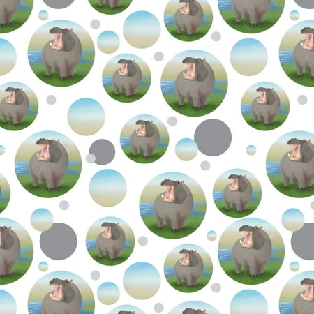 Hippopotamus Goes Roar Premium Gift Wrap Wrapping Paper Roll