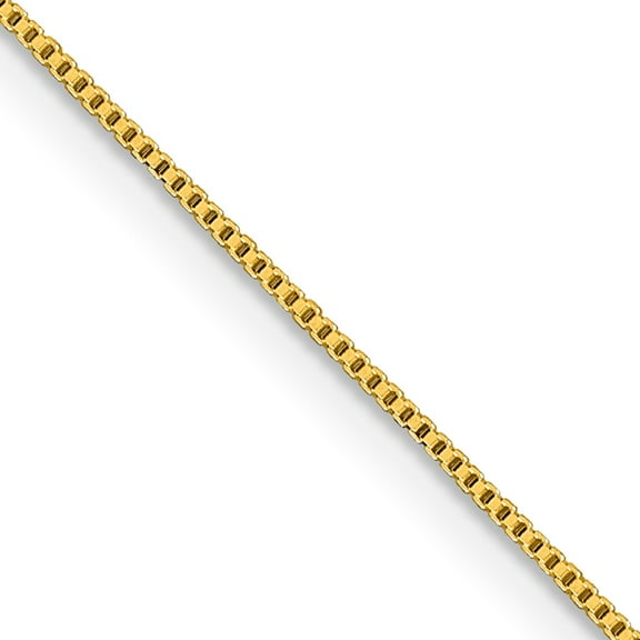 925 Sterling Silver Box Chain Styles Necklace Flash Gold-plated .8 mm 14 inch 0.8