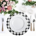 thumbnail image 4 of Ryvnso Black and White Checkered Round Plate Mats Dining Table Placemat Set of 4 for Holiday Decoration, 4 of 7