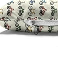 thumbnail image 4 of Sports Pet Bed, Colorful Composition of Bicycles Boys Girls Riding Sports Activity Theme Pattern, Resistant Pad for Dogs and Cats Cushion with Removable Cover, 24" x 39", Multicolor, by Ambesonne, 4 of 4