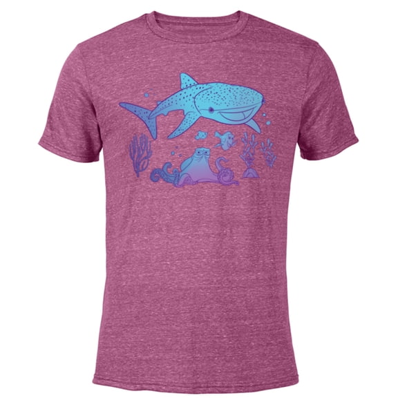 Disney and Pixar’s Finding Dory Gradient - Short Sleeve Blended T-Shirt for Adults - Customized-Purple