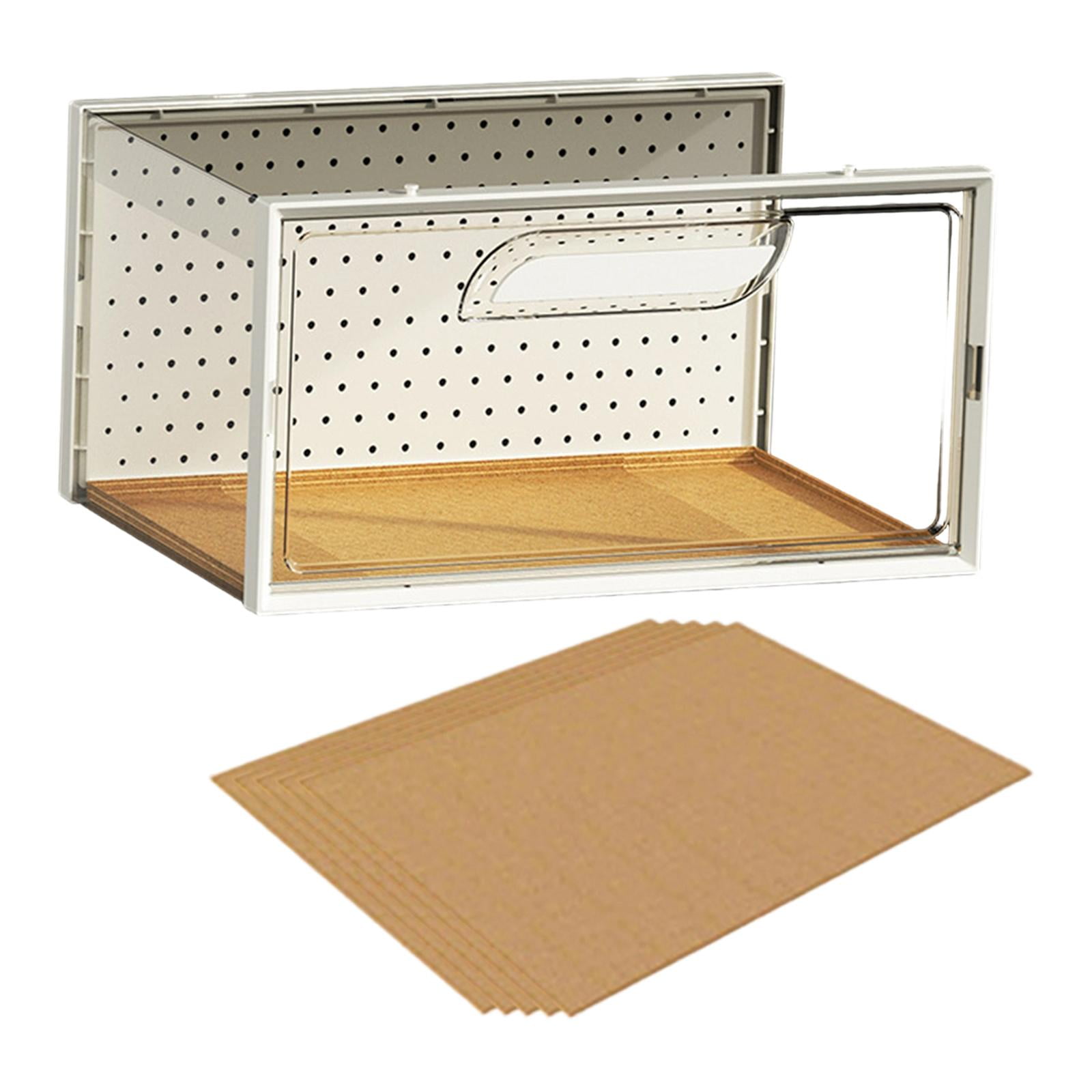 Bvdfgk Portable Reptile Terrarium with Food Box, Ventilation System, Enclosure/cage for Large