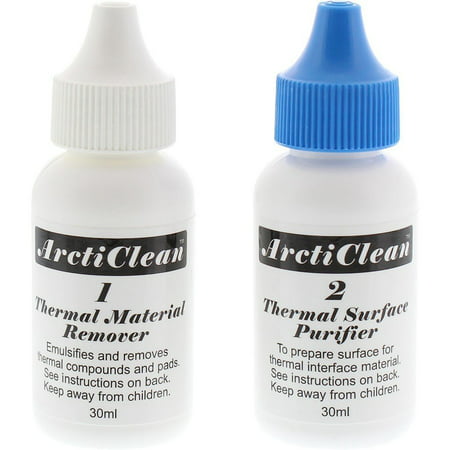 ArctiClean 60ml Kit 1 & 2 Thermal Grease Paste Compound Remover and Purifier, Unique 2-Step Process: ArctiClean 1 Thermal Material Remover.., By Arctic Silver (What's The Best Thermal Compound)