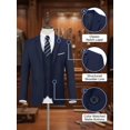 thumbnail image 4 of JPF - Conjunto de traje formal para niño, ajuste delgado, traje de esmoquin para boda, adolescente y niño pequeño, 6pc Navy, 8, 4 of 7