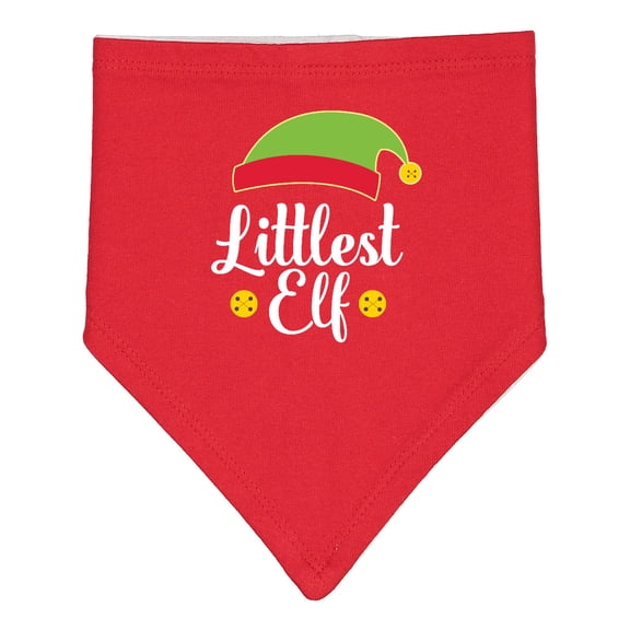 Inktastic Christmas Littlest Elf Holiday Baby Bandana Bib