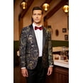 thumbnail image 6 of COOFANDY Men's Floral Tuxedo Jacket Luxury Embroidered Wedding Blazer Dress Suit for Party Dinner, 6 of 9