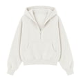 thumbnail image 6 of AloohaidyvioNo Boundaries Womens Quarter Zip Hoodies Fall Casual Loose Fit Comfy FLeece Long Sleeve Sweatshirts, 6 of 7