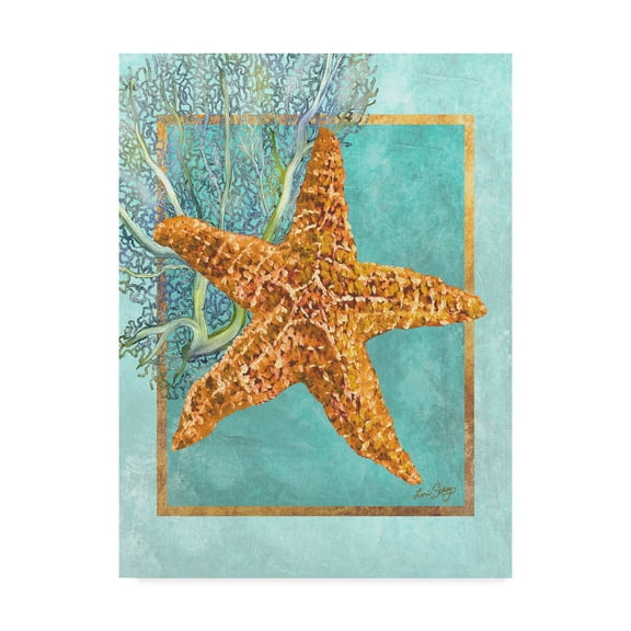 Trademark Fine Art 'Starfish and Coral' Canvas Art by Lori Schory