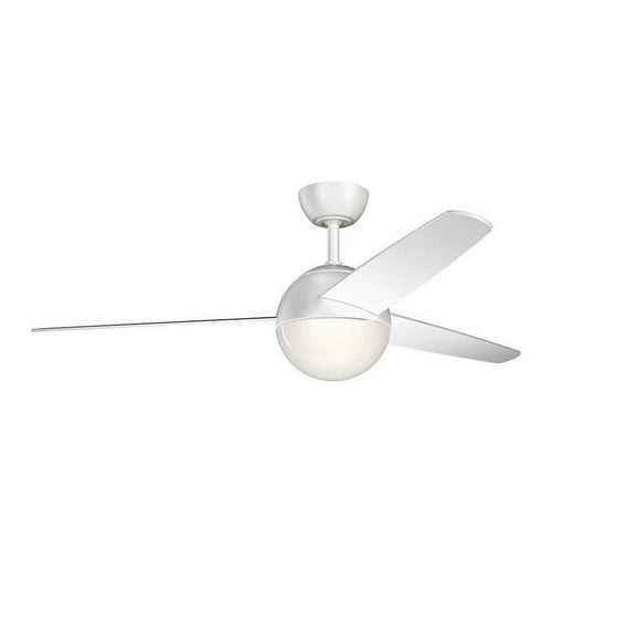 Ceiling Fan with Light Kit with Contemporary Inspirations 16.5 inches Tall By 56 inches Wide-Matte White Finish Bailey Street Home 147-Bel-2268515