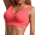 thumbnail image 2 of GILIGEGE Sports Bras for Women No Underwire Comfortable Wireless Seamless Push Up Bras Womens Sports Bra Padded Wirefree Breathable Yoga Bra Comfort Sleep Bra Workout Running Watermelon Red Xxl, 2 of 4