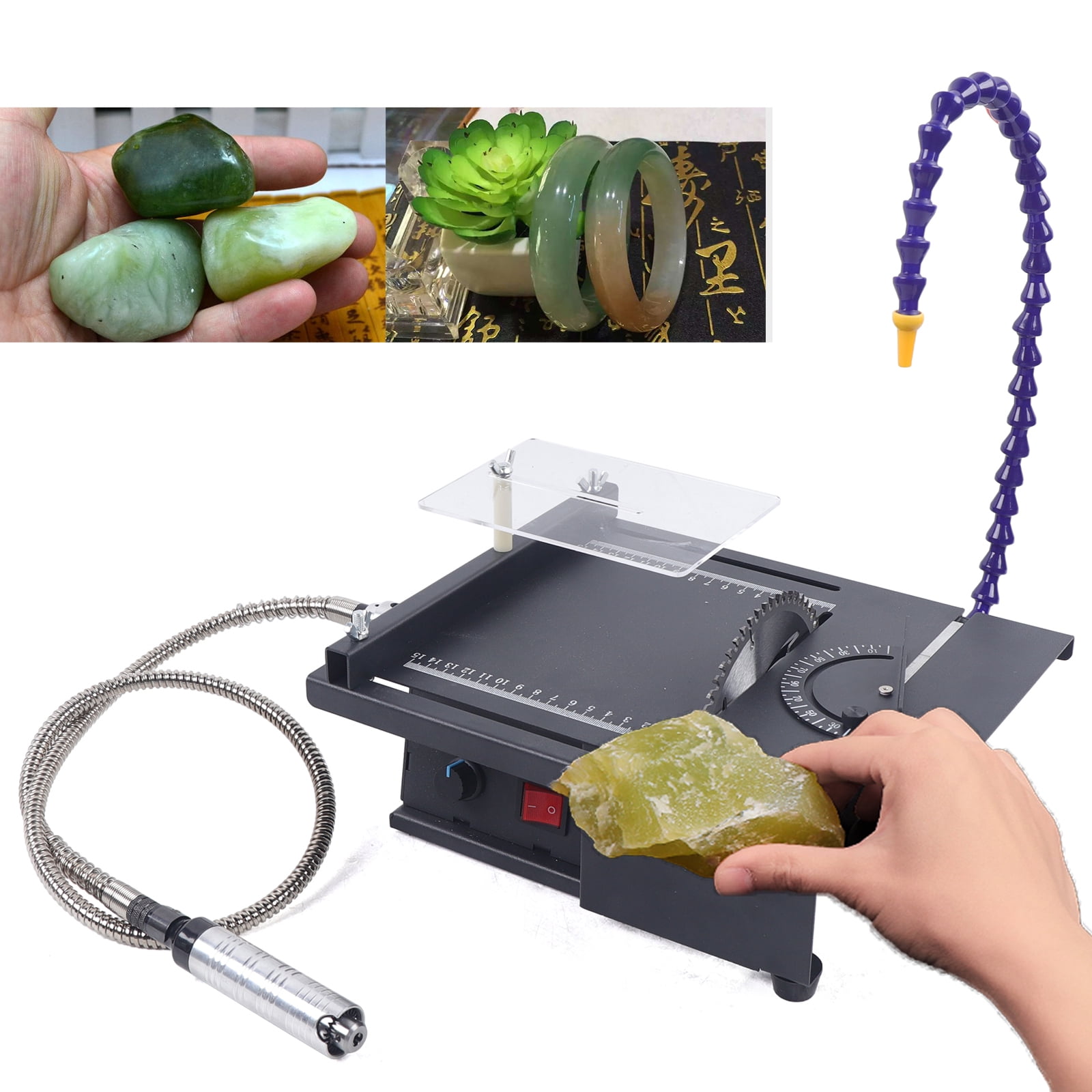 Bench Polisher with 1850W Motor – Multi-Function for Cutting, Polishing, and Grinding, Infinitely Adjustable Speed (0-10000rpm), Durable Cold-Rolled Steel Construction