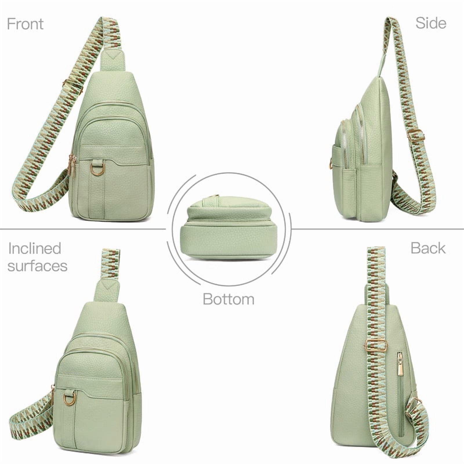 GAEKEAO Sling Bag for Women Crossbody Bags Fanny Pack Vegan Leather Chest Bag Travel Shoulder Belt Purse Backpack Gifts